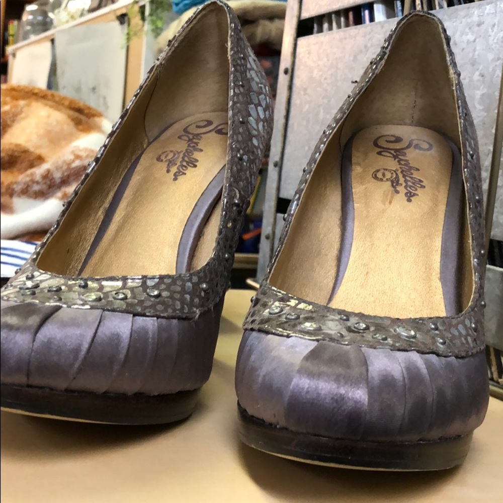 Seychelles Satin Python/Adorned Pumps, Worn Once! - image 6